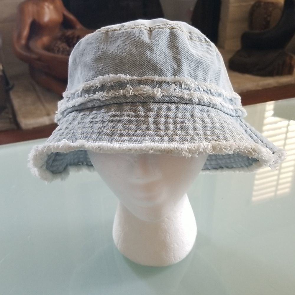 Denim Boho Gorpcore Cottagecore Cabincore Bucket‎ Hat